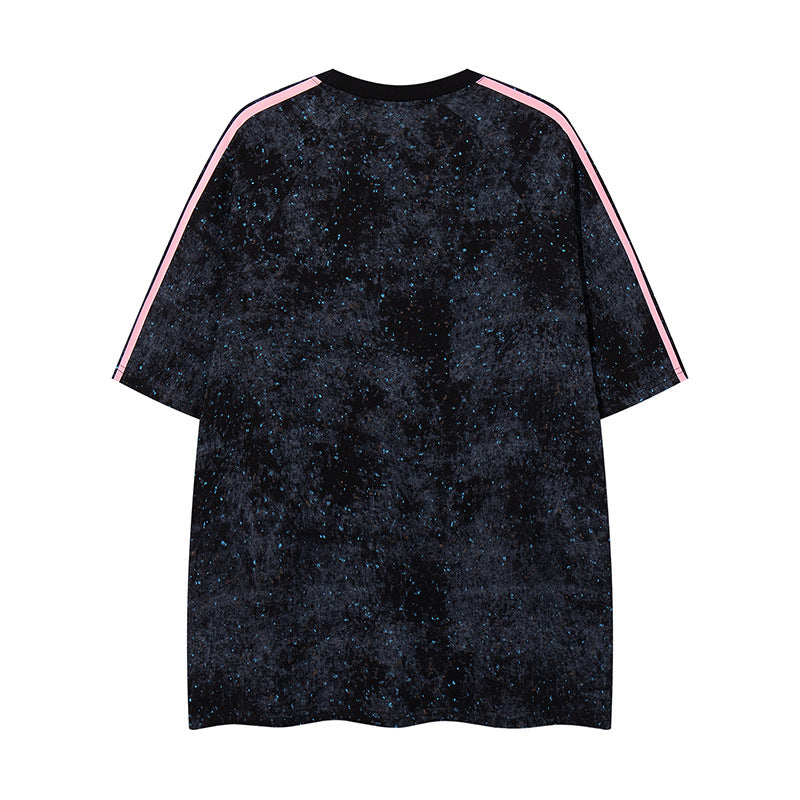 Nyc T Shirt Retro Tie-Dye Short Sleeve T-Shirt Summer Loose Casual Top