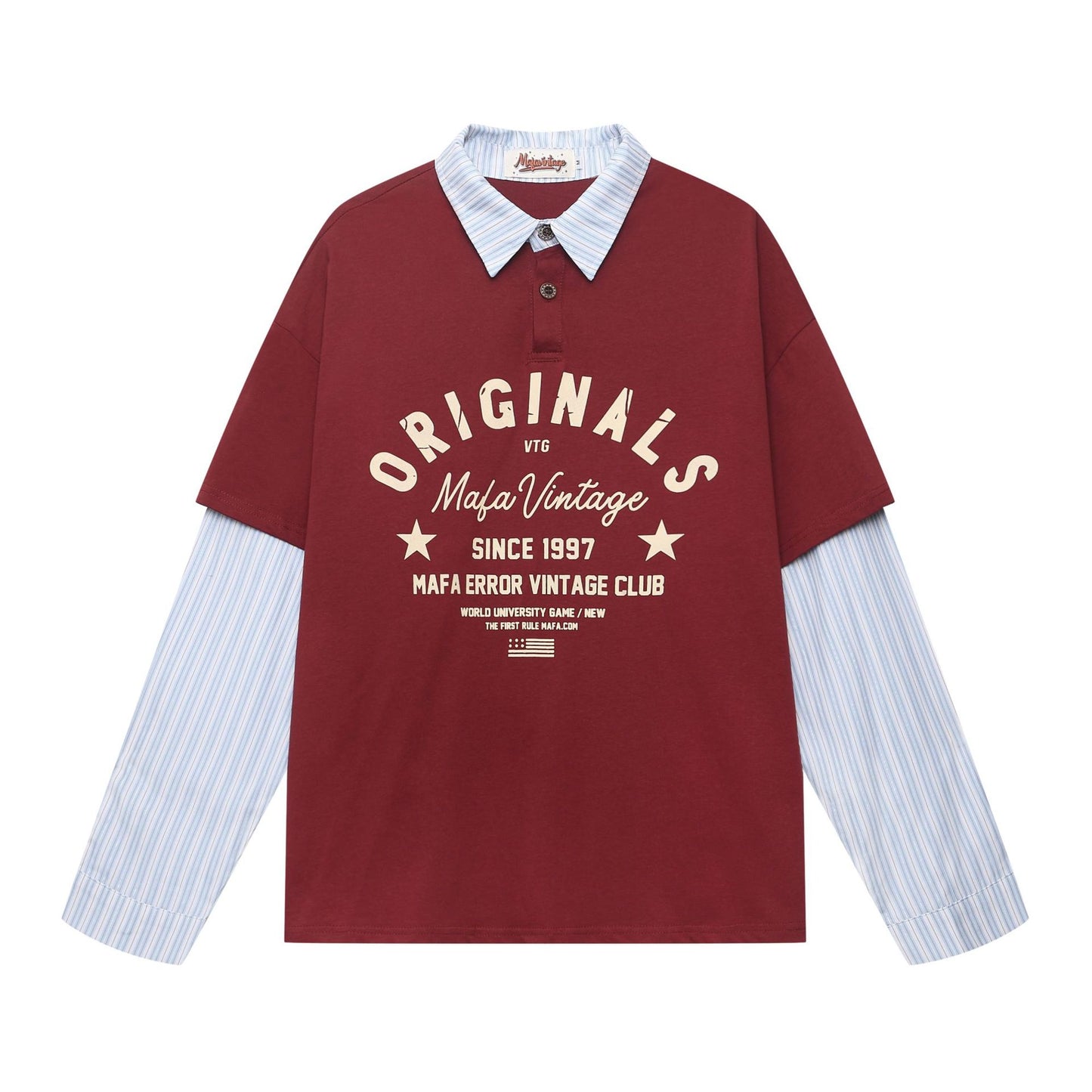 Unisex long-sleeved shirt men's autum lapel