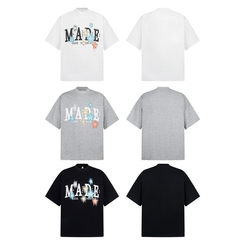 Casual Street Wear Loose Short Sleeve T-Shirt Summer Casual