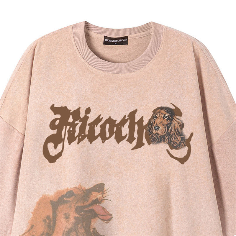 Camisetas Streetwear Summer Vintage Wolf Legend Casual Loose Short Sleeve T-Shirt