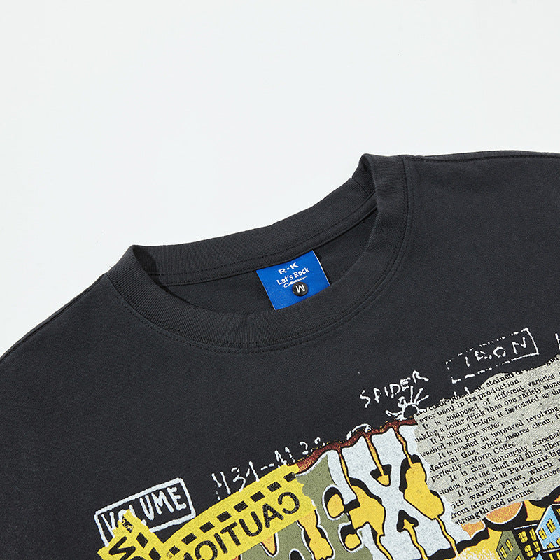 Nyc T Shirt Hip Hop Crew Neck Short Sleeve T-Shirt Oversize T-Shirt