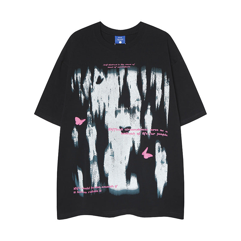 T shirt vintage usa summer hip hop character print t-shirt short sleeve