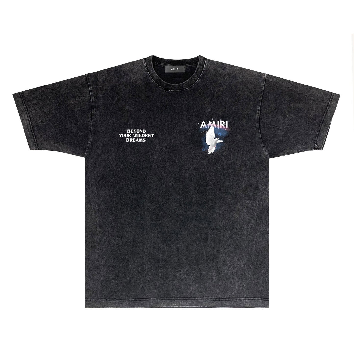 Amiri T-shirt Washed and Worn Retro Short Sleeve T-shirt