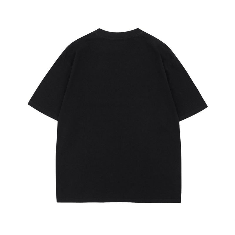 US drip outfits summer vintage done casual loose short sleeve T-Shirts