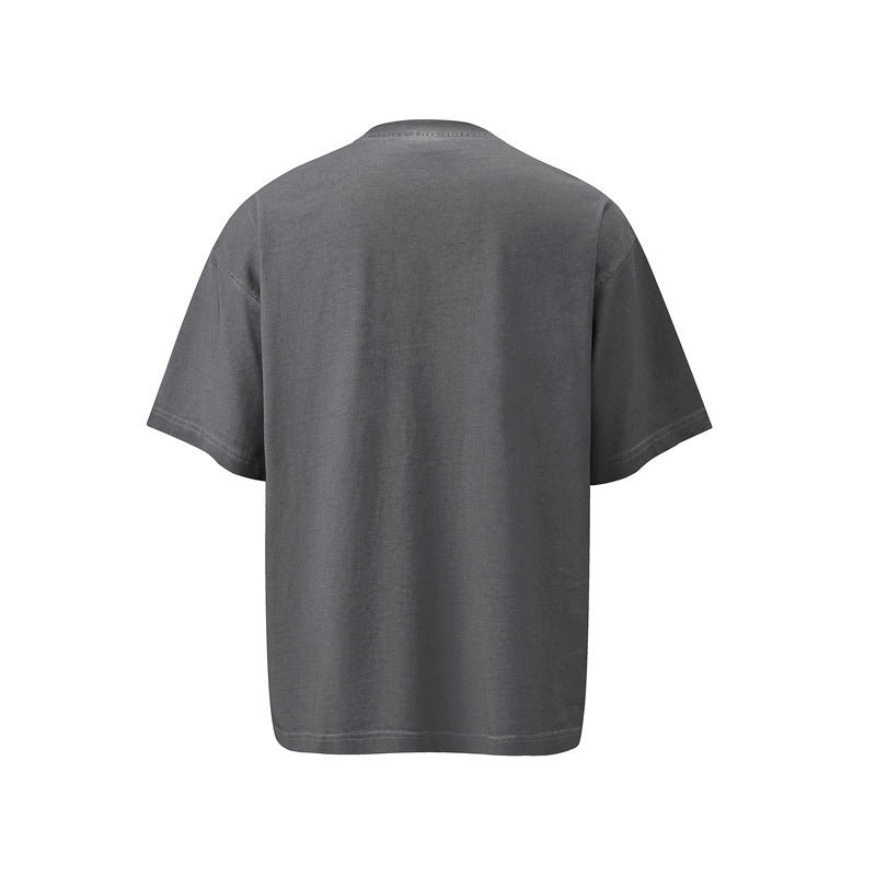 Hip hop clothing new york summer short sleeves retro washed old loose t-shirt