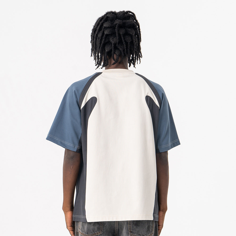 Vintage 90s Hip Hop Clothing Summer Mesh Sports Short Sleeve T-Shirt