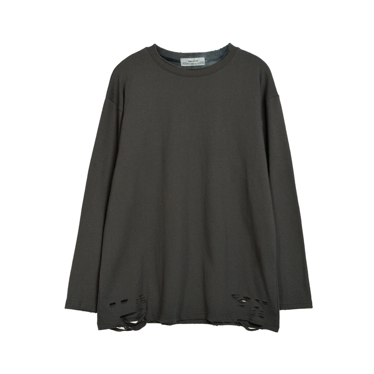 Unisex long-sleeved shirt autumpure cut and erosion pure color