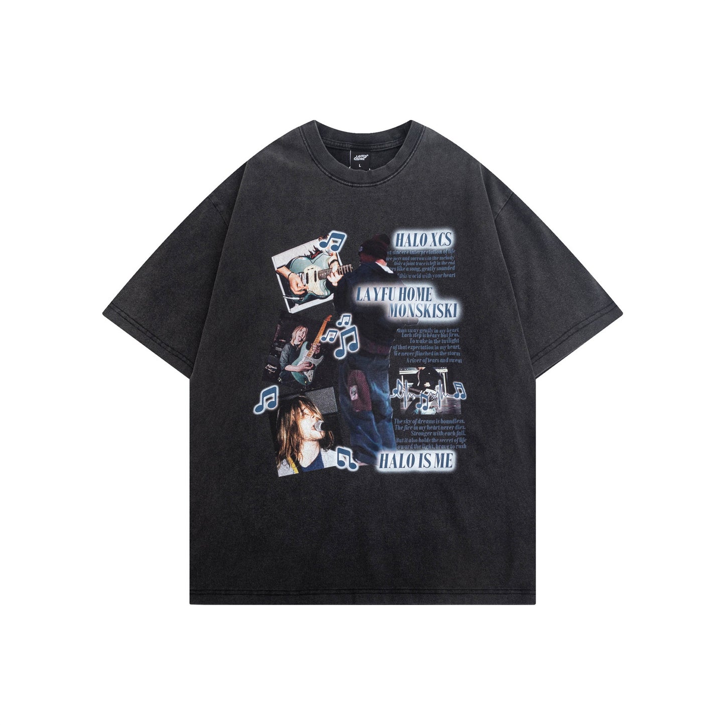 Vintage tarz t shirt vintage band wash water do old short sleeve t-shirt