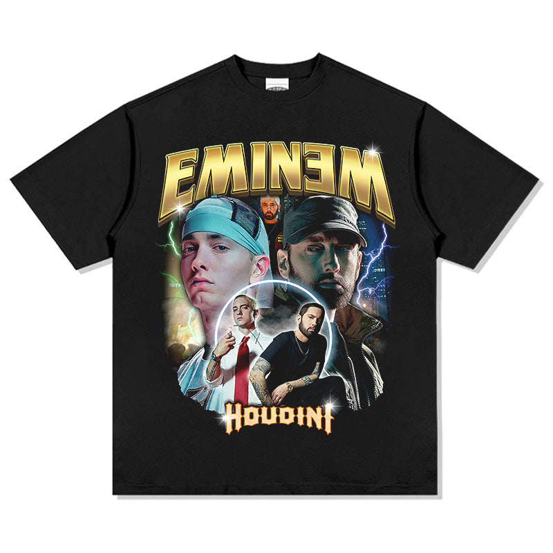 New york hip hop shop vintage hip hop EMINEM print short sleeve t-shirt