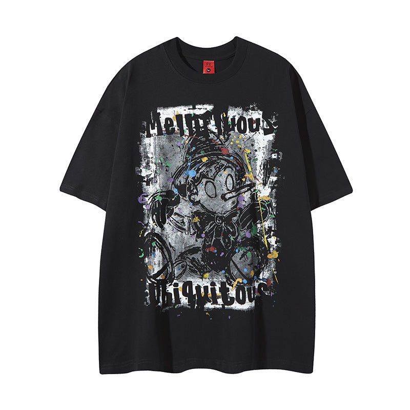 Nyc T Shirt Pinocchio Printed Short Sleeve T-Shirt Summer Casual Loose T-Shirt Top