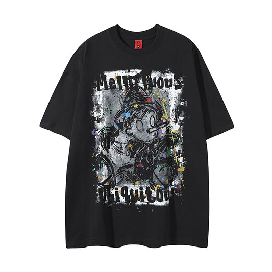 Nyc T Shirt Pinocchio Printed Short Sleeve T-Shirt Summer Casual Loose T-Shirt Top