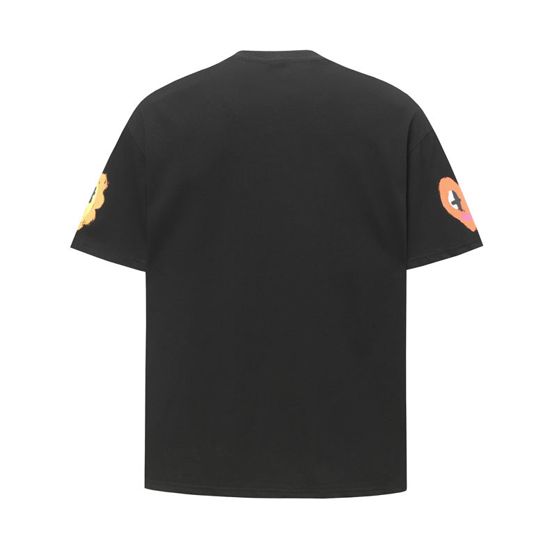Hip Hop Shirts For Boys Vintage Graffiti Alphabet Fun Pattern Short Sleeve T-Shirt