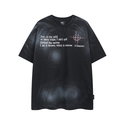 Retro Style Shirt For Men Summer Vintage Graffiti Print Short Sleeve T-Shirt