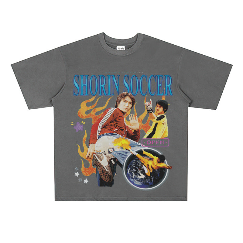 Film Star T Shirt Stephen Chow Short Sleeve American Retro T-shirt Men and Women