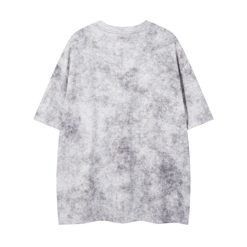 US drip outfits Summer Vintage Character Design Casual Loose Short Sleeve T-Shirts