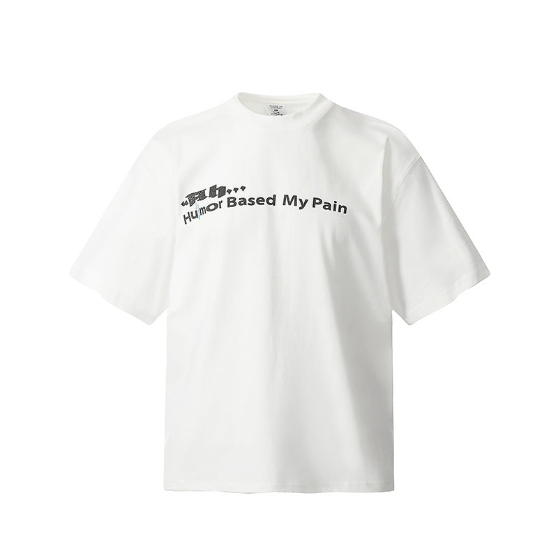 Marcas De Streetwear Alphabet Print Short Sleeve T-Shirt Loose Crew Neck