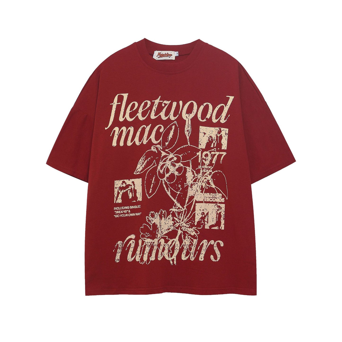 Hustle vintage summer t-shirt loose short sleeves