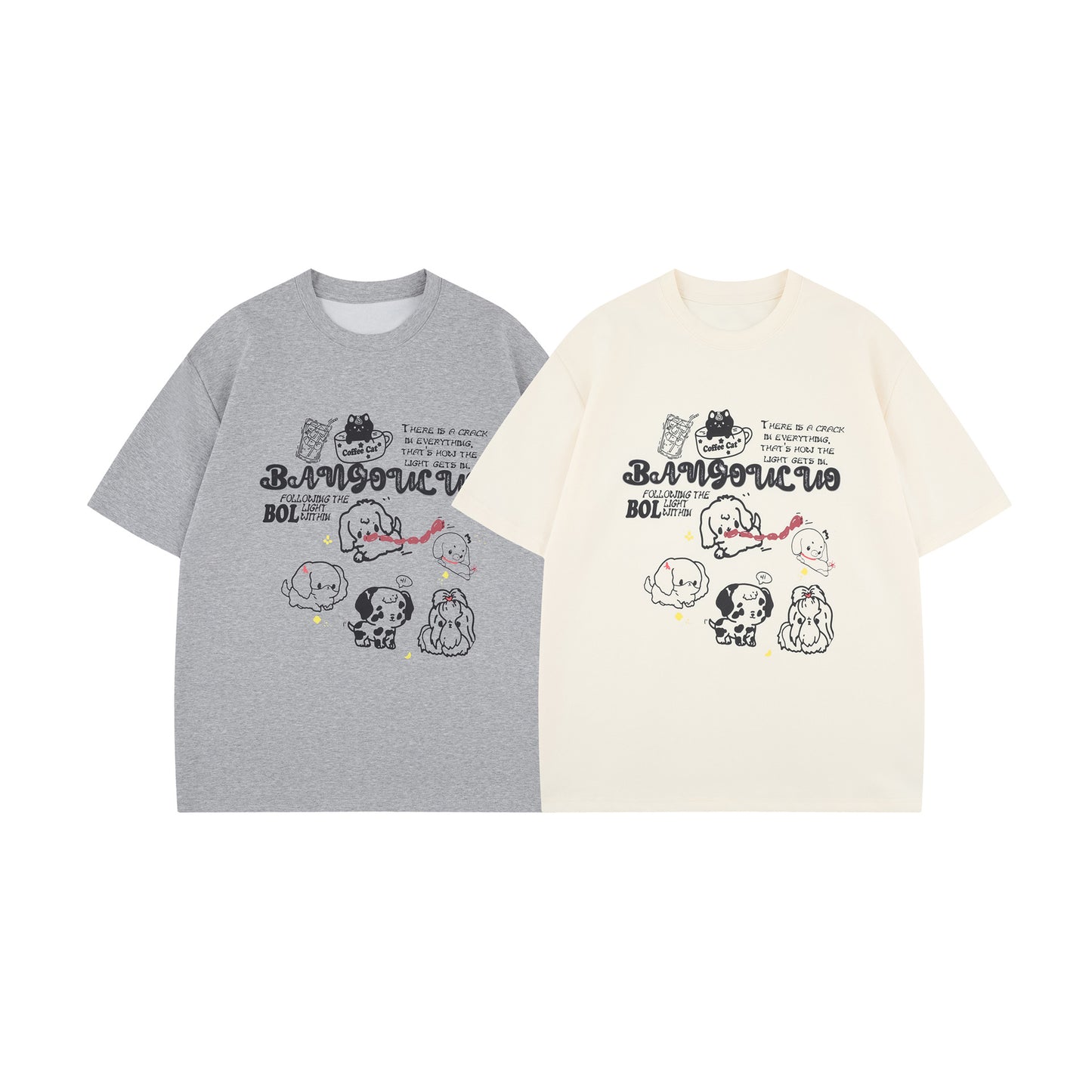 Unisex T-shirts Summer Vintage Cartoon Men's Loose Short Sleeve T-Shirt