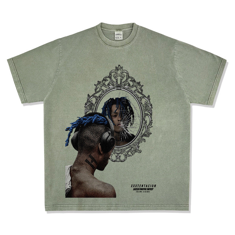 New york hip hop shop XXX Tentacion hip hop rap print short sleeve Vintage T shirt