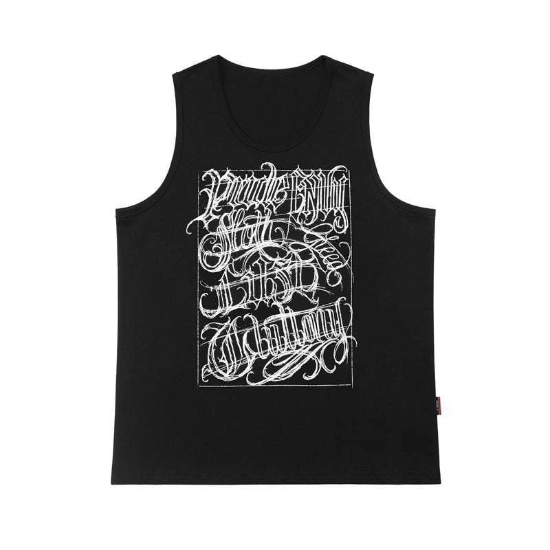 Casual Street Wear Sleeveless T-Shirt Summer Loose Vest