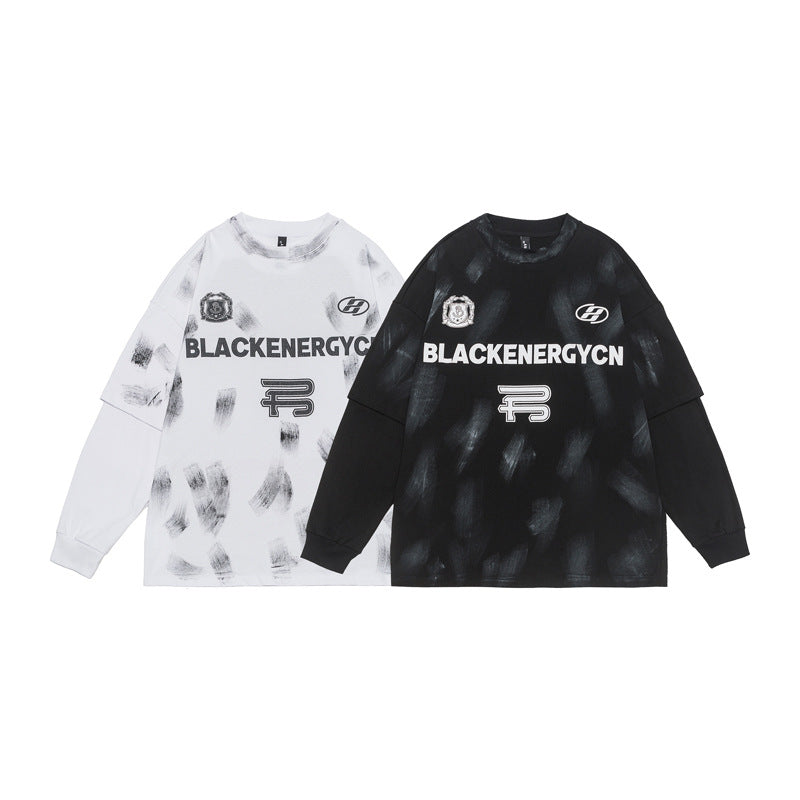 Streetwear Hoodie Crew Neck Sweater Brand Loose Hip Hop Old Top