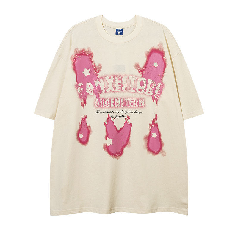 Vintage Tišö Rt Necklace Printed Short Sleeve T-Shirt