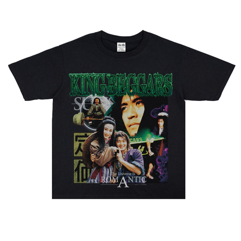 Film Star T Shirt Stephen Chow Short Sleeve American Retro Loose T-shirt