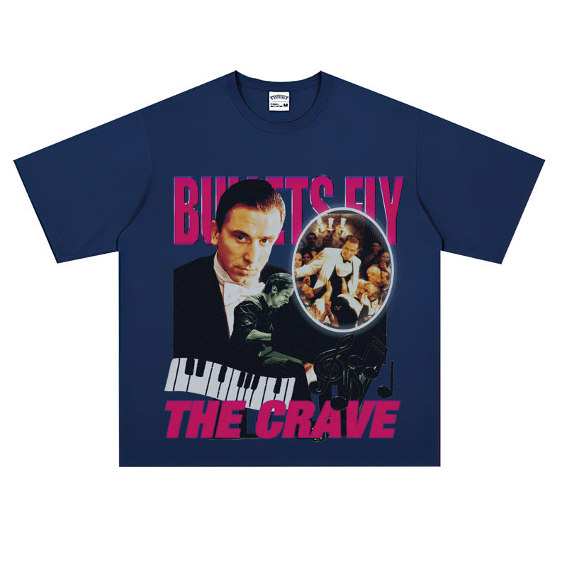 Film Star T Shirt the Legend of 1900 Loose Retro Street Cotton American T-shirt