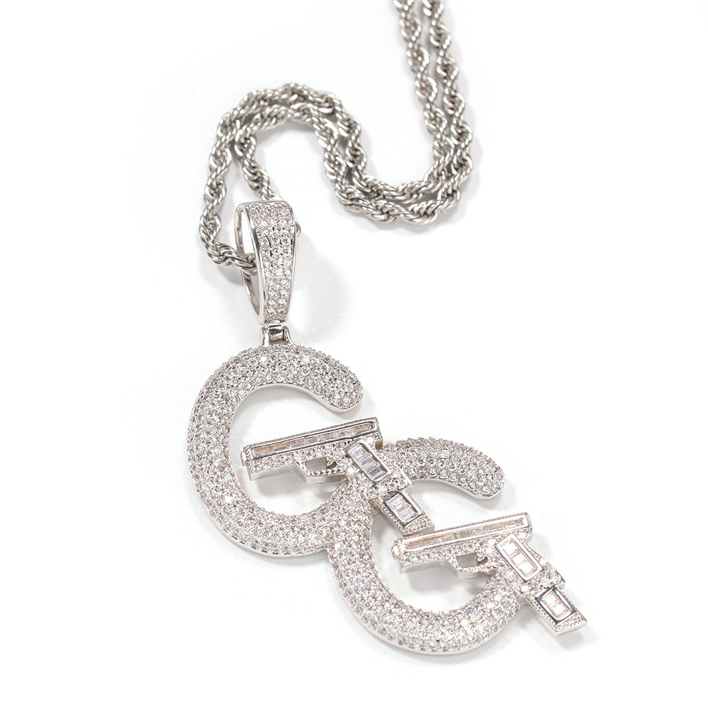 Jewelry Pendants Hip Hop Necklaces Copper with Zircon Word Up St. Valentine's Spectrum