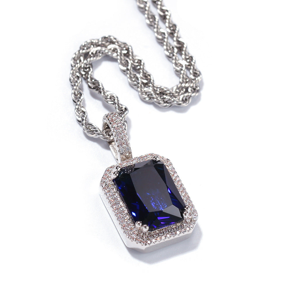 Jewelry Mocha Fluorescent Gemstone Pendant Necklace ins Spectrum St. Valentine's Royalty