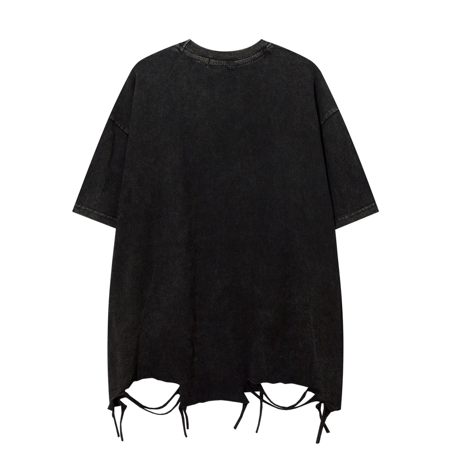 Retro Style Shirt For Men Summer Wash Necklace T-Shirt Short Sleeve
