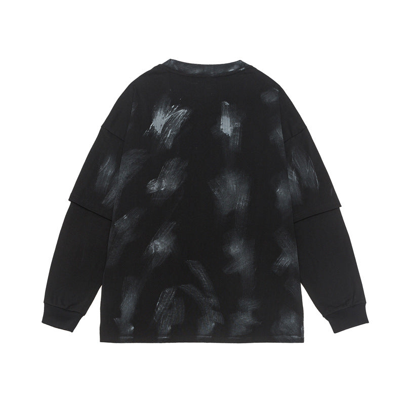 Streetwear Hoodie Crew Neck Sweater Brand Loose Hip Hop Old Top