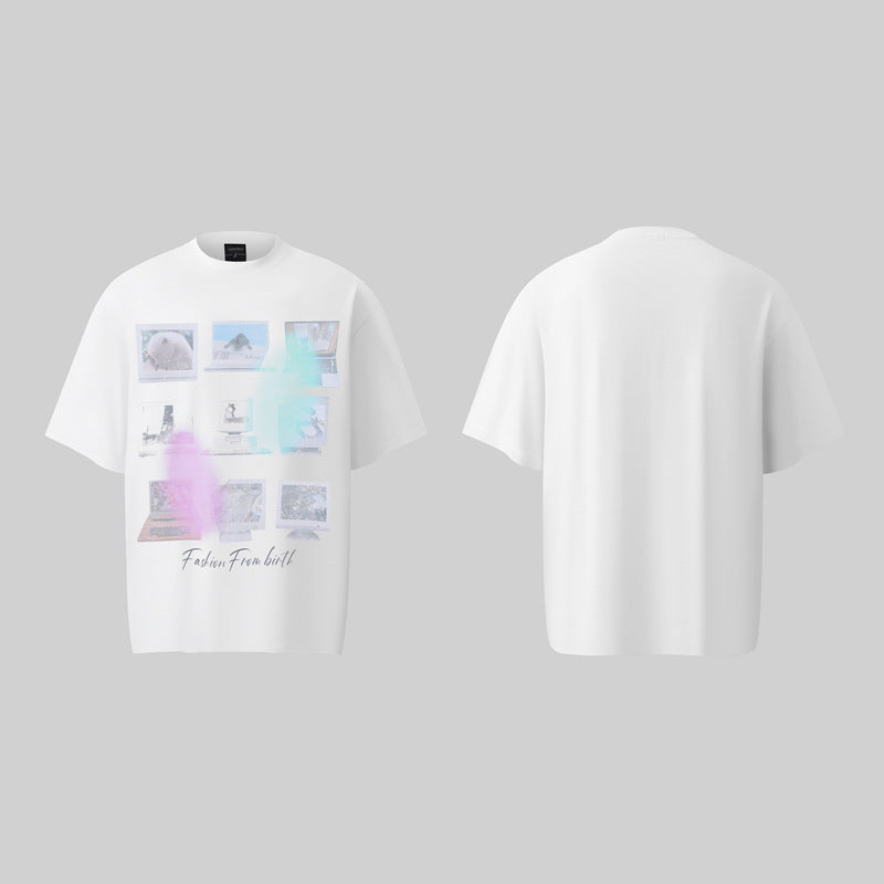 Camisas Retros Washed Old Short Sleeve T-Shirt