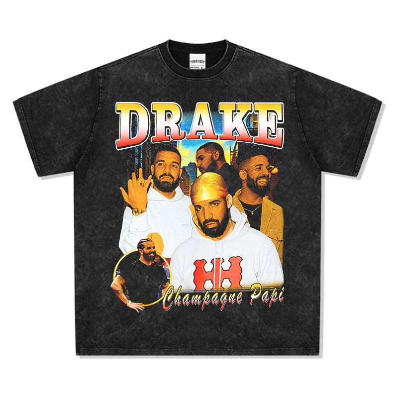 Outfit streetwear vintage drake drake print short sleeve t-shirt