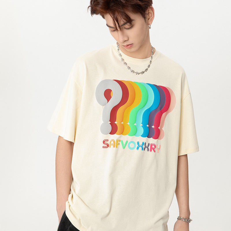 Vintage Tišö Rt Rainbow Foam Print Short Sleeve T-Shirt
