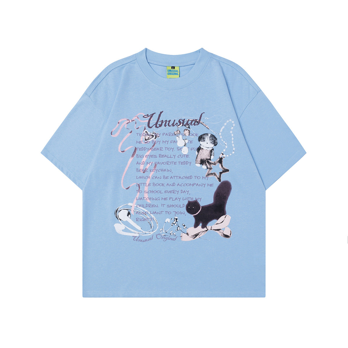 Unisex T-shirts Summer Cartoon Pattern Retro Men's Short Sleeve T-Shirt