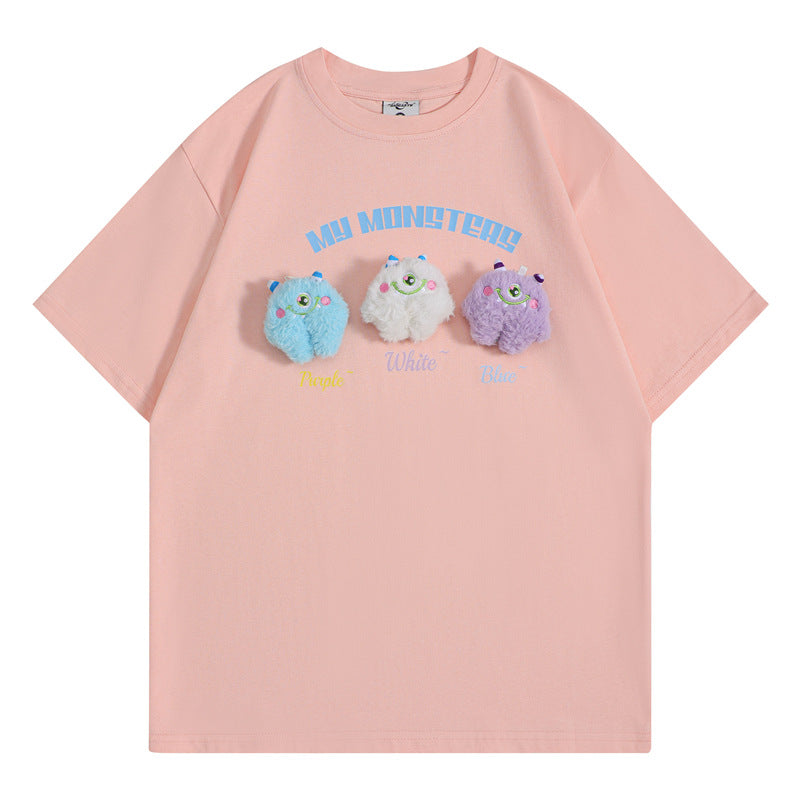 Camisetas streetwear Summer Vintage Elf Doll Casual Loose Short Sleeve T-Shirt