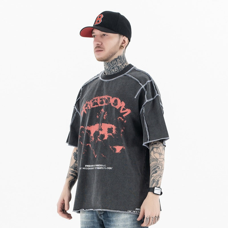 Vintage 90s Hip Hop Clothing Summer Vintage Short Sleeve T-Shirt