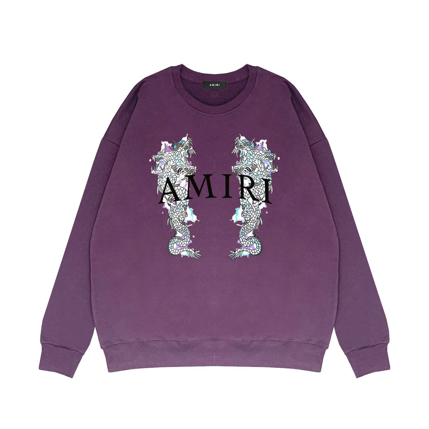 Amiri Long Sleeve Shirt Crew Sweatshirts Crew Neck Sweater