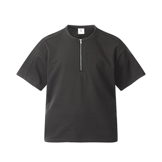 Nyc 1990 Shirt Zip Short Sleeve T-Shirt Summer Loose Top