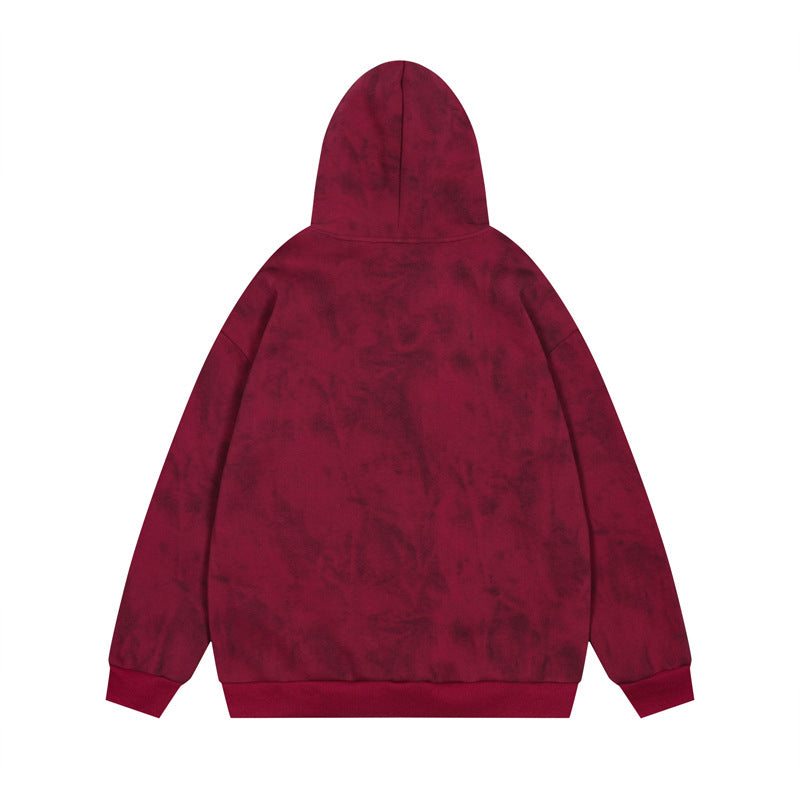 Streetwear Hoodie Hip Hop Vintage Old English Alphabet Print Hooded Sweater
