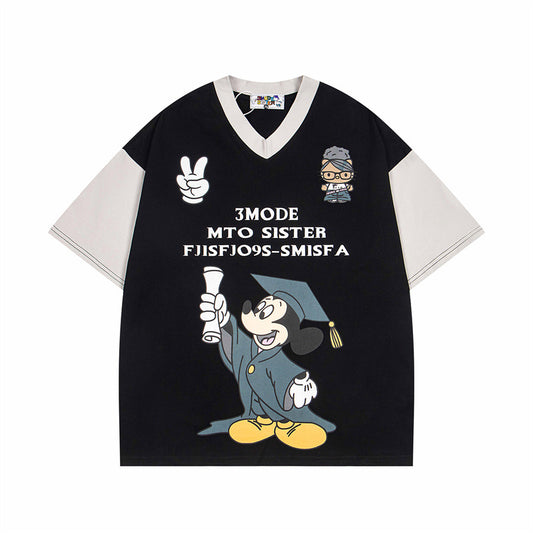 US drip outfits Summer Vintage Fun Casual Loose Short Sleeve T-Shirts