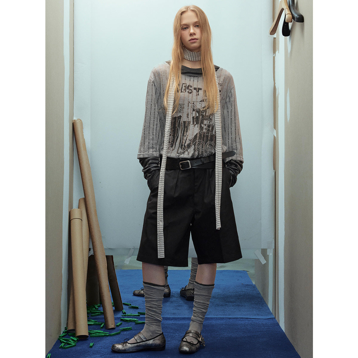 Unisex long-sleeved shirt autumcut outfake two-piece