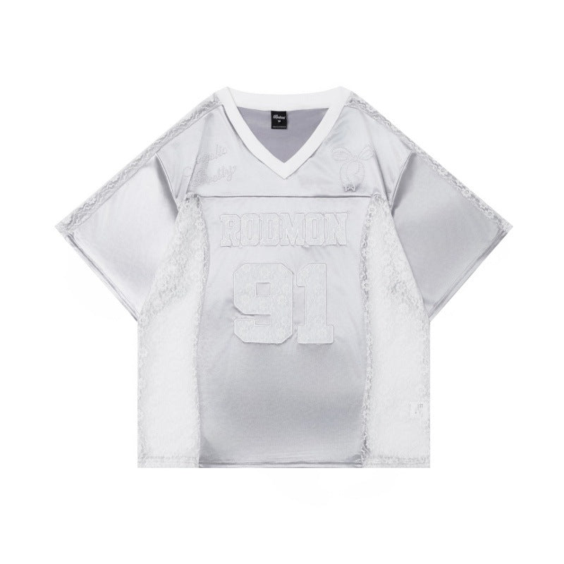 Camisetas streetwear Summer Vintage Alphanumeric Print Casual Loose Short Sleeve T-Shirt