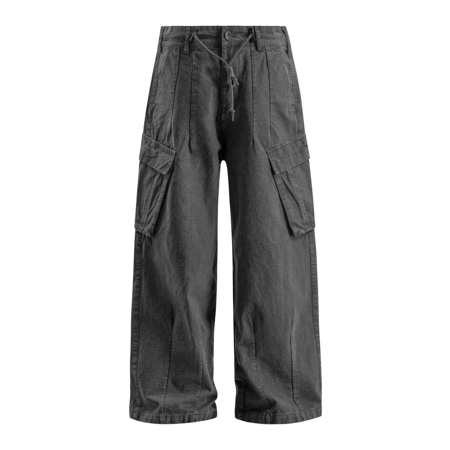 Hip Hop Pants For Boys Vintage Washed Old Overalls Loose Straight Casual Pants
