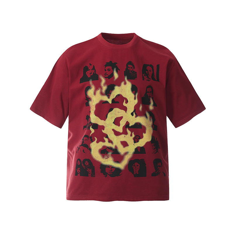 Camisas Retros Summer Loose Short Sleeve T-Shirt