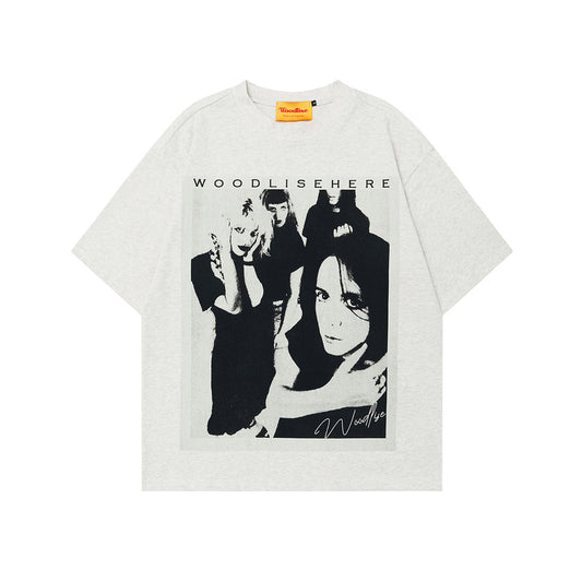 90s West Coast Hip Hop Fashion T Shirts Portrait Short Sleeve T-Shirts