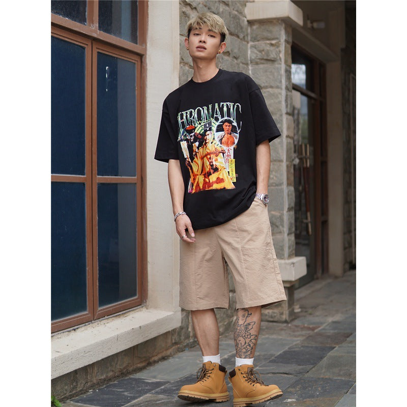 Film Star T Shirt Movie Zombie Pure Cotton Short Sleeve Loose Design T-shirt Men