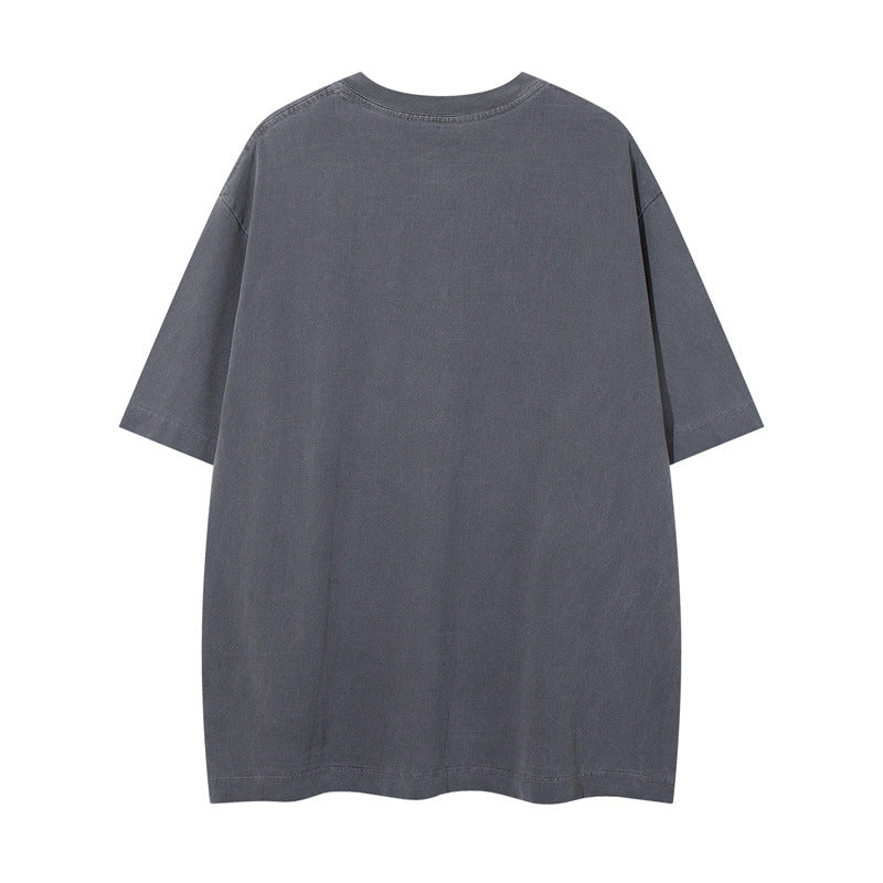 US drip outfits Summer New Vintage Sunset Portrait Reflection Casual Loose Short Sleeve T-Shirts