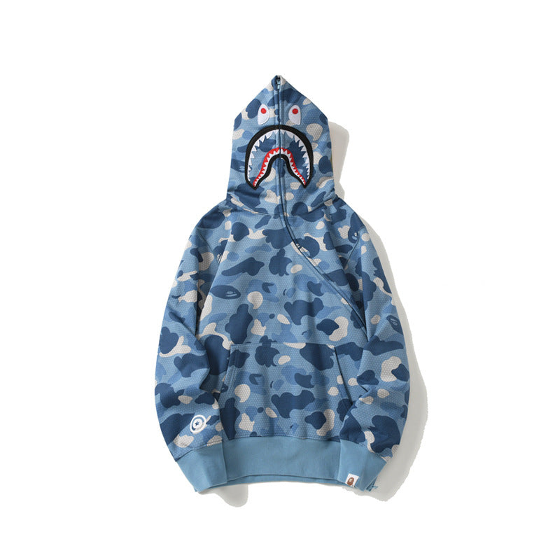 Ape Hoodie Zip Honeycomb Camo Kangaroo Pocket Sweater Pullover